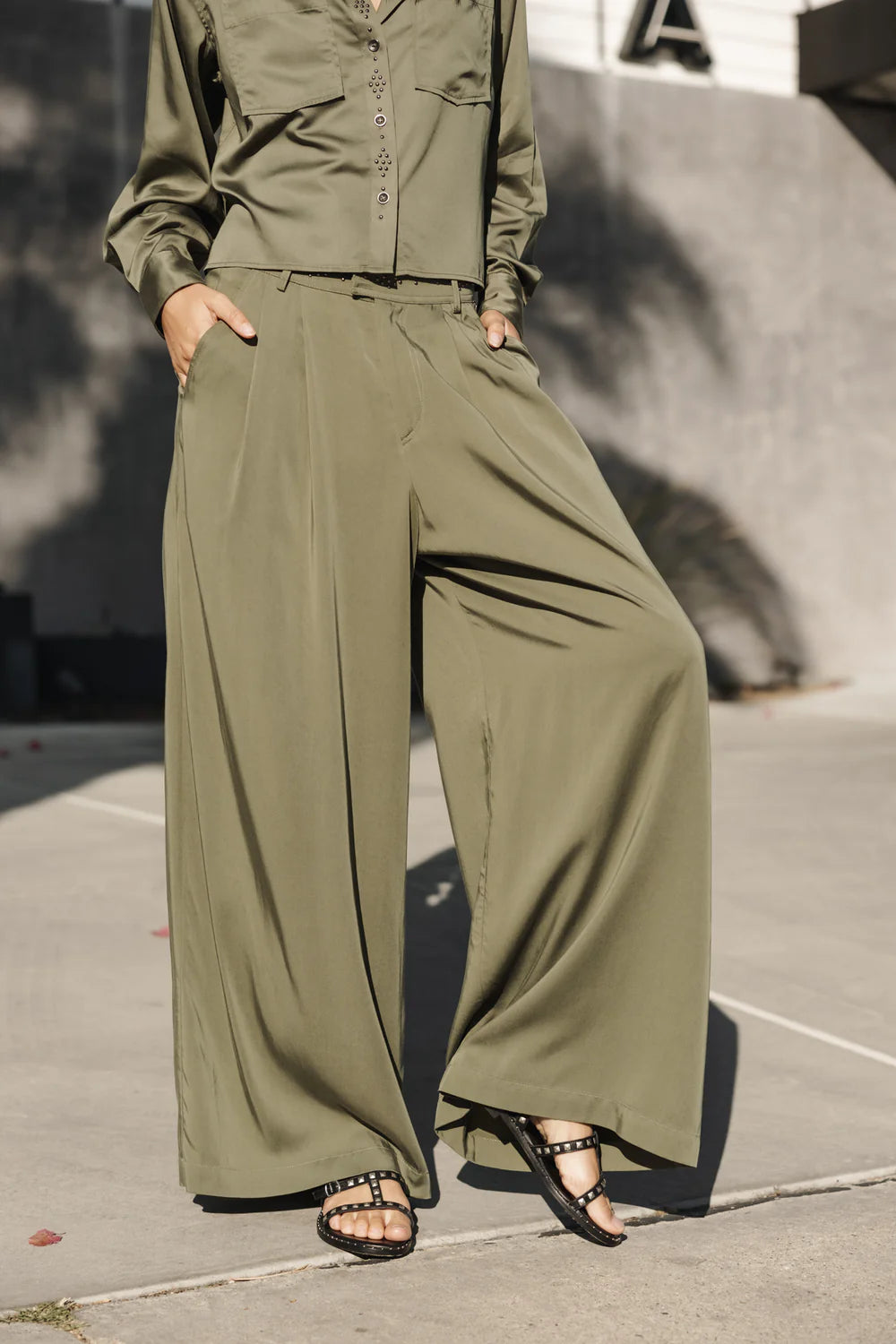 FREEMAN T. PORTER PANTALON DE PATA ANCHA PAOLINA SILKEN