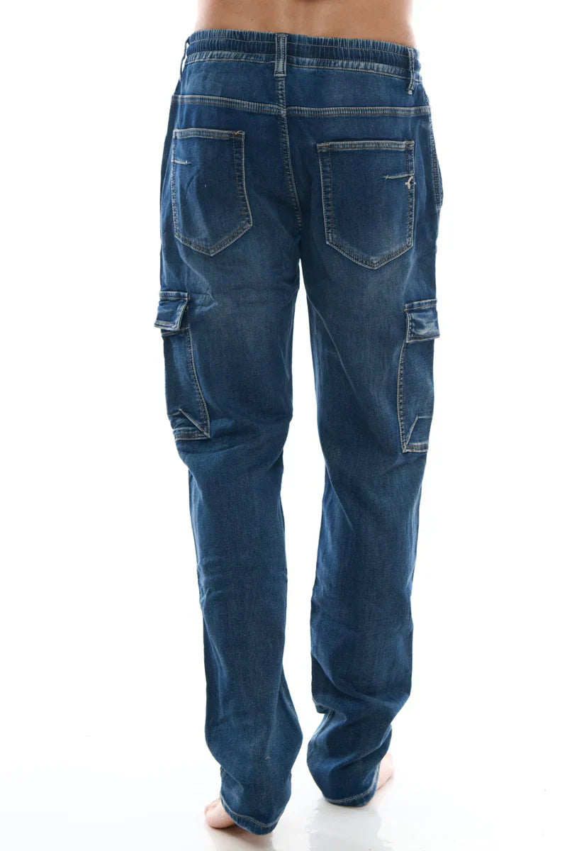 PANTALON DENIM CARGO KEYJEY