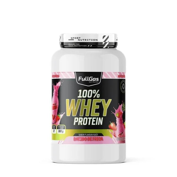 100% Whey Protein Batido de fresa 900g FULLGAS