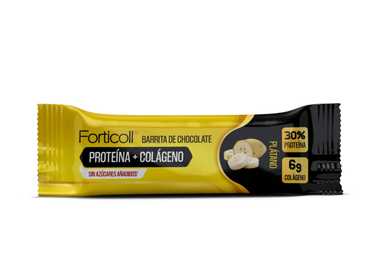 Barrita proteica con colágeno sabor plátano Forticoll