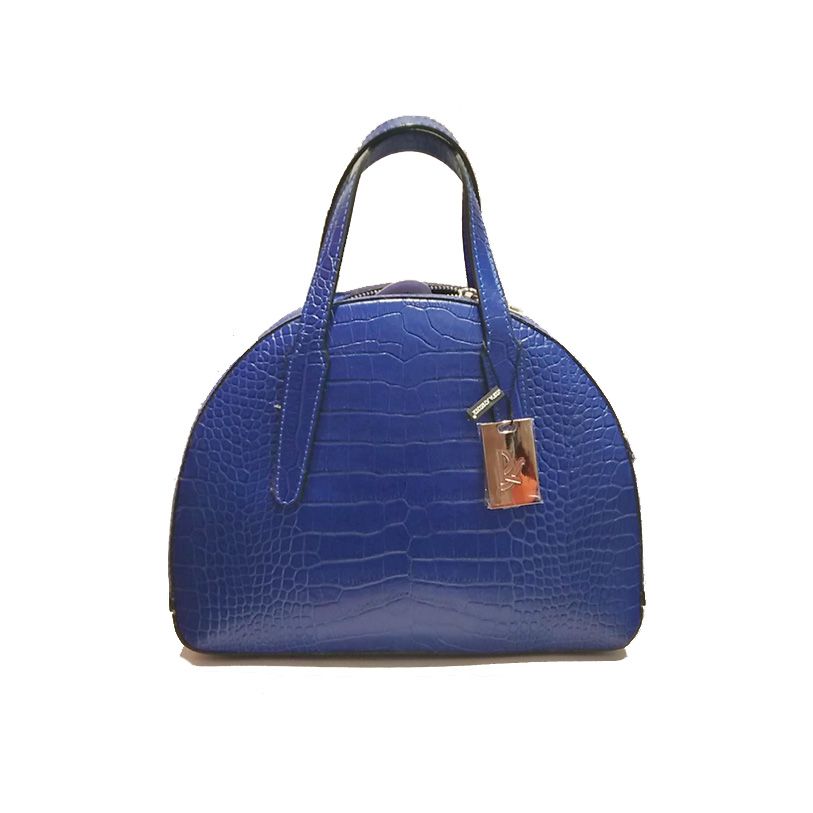 Bolso de piel azul cocodrilo 1