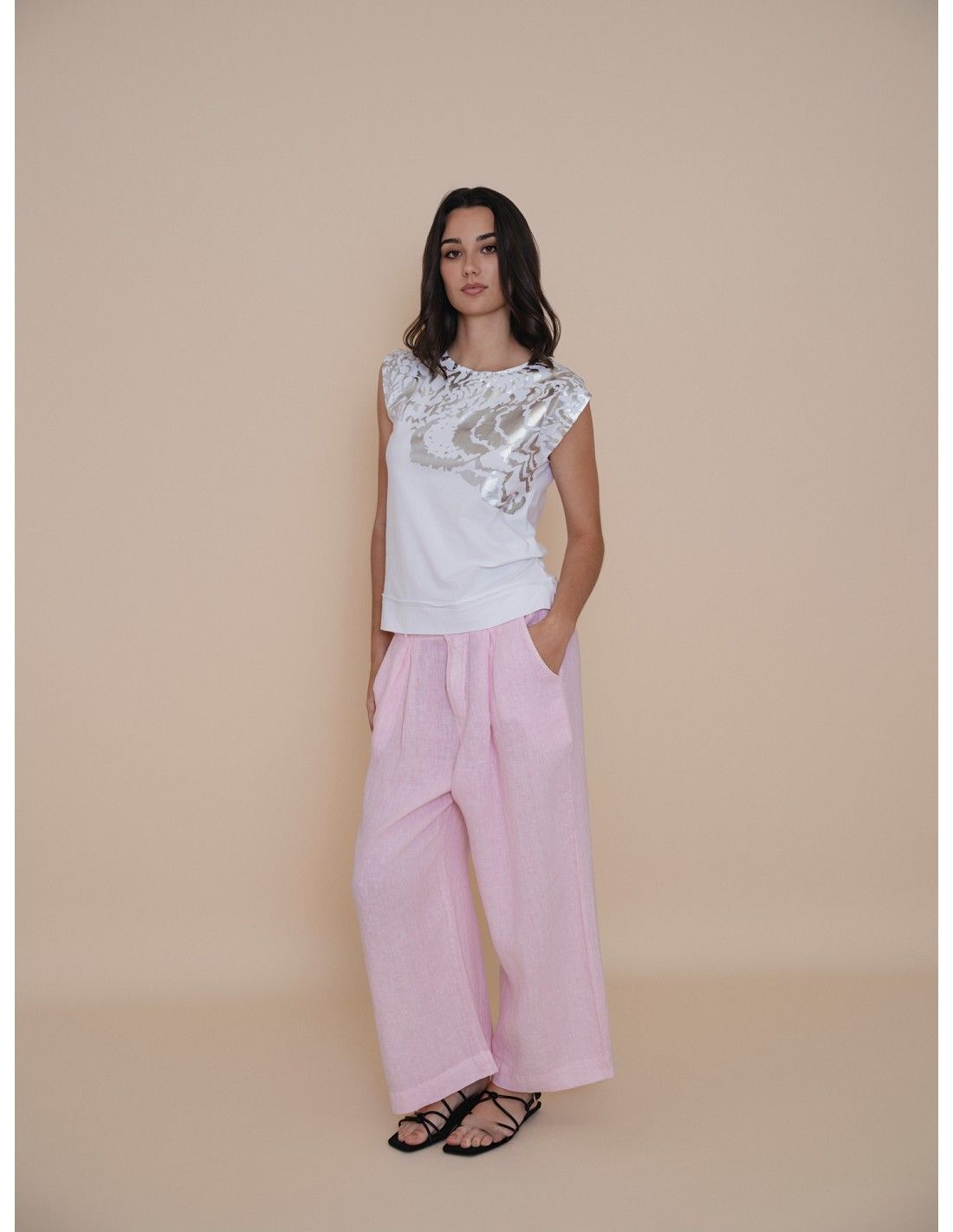 Top estampado plata WNT 1