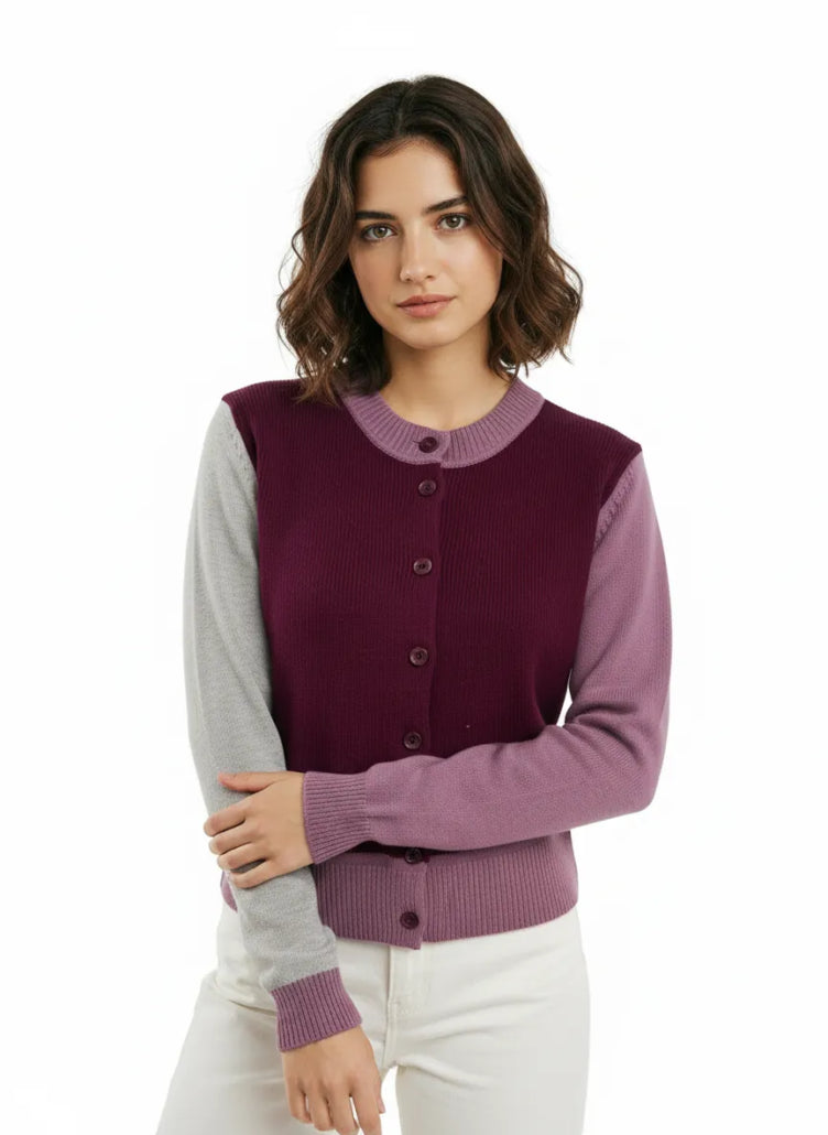 Chaqueta punto morada WNT 1