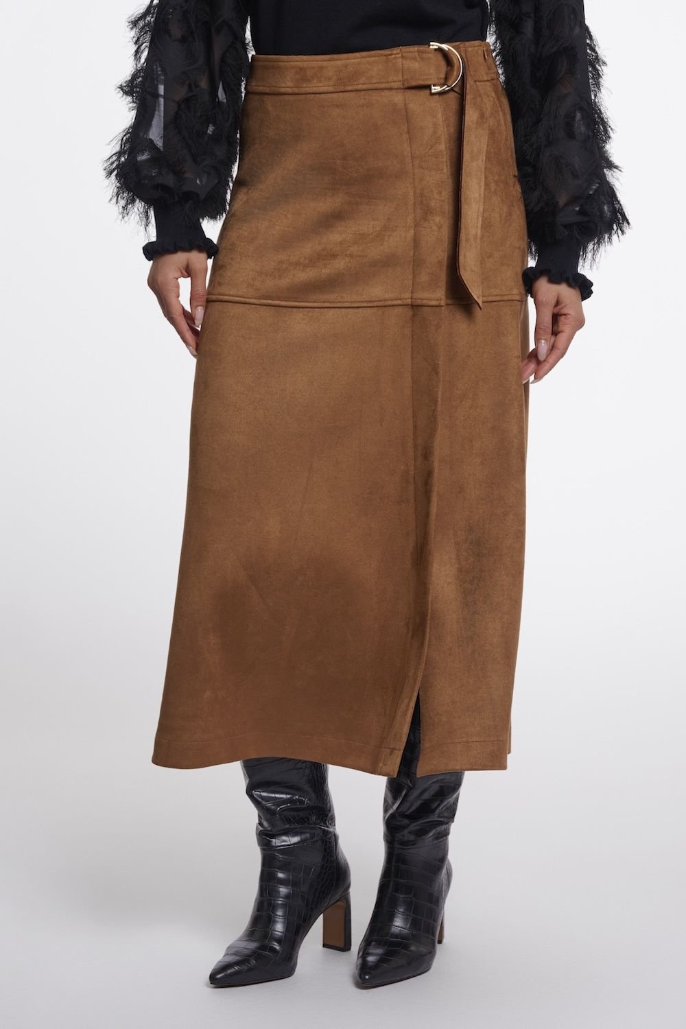 Falda cognac Frosina Rino&Pelle 1