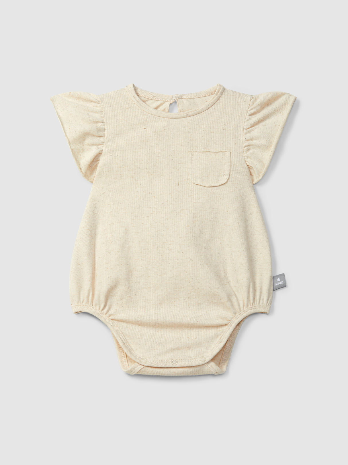 Body sin cuello con manga de volante Snug