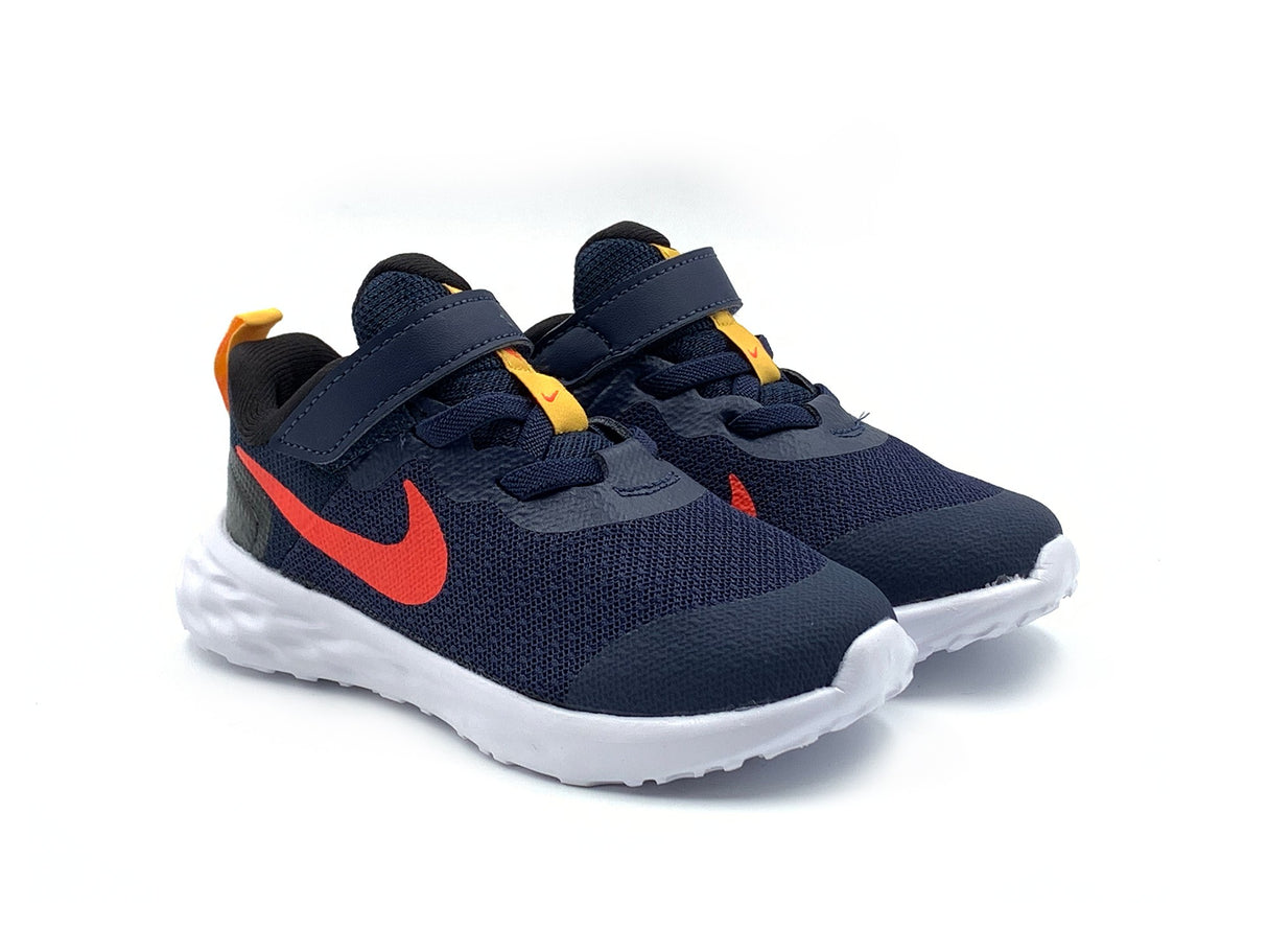 ZAPATILLA RUNNING REVOL VELCRO BEBE NIKE MNO/ROJO 1