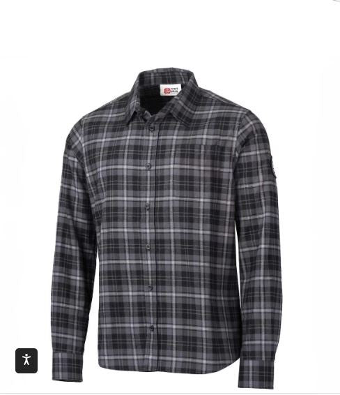 Camisa de hombre Grole Ternua NEGRA GRIS A CUADROS 1
