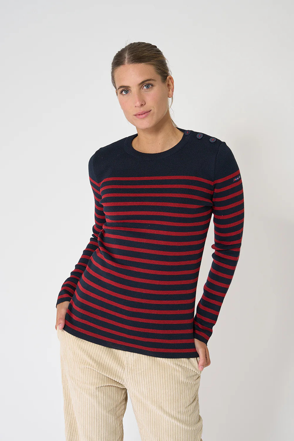 JERSEY LANA BATELA SRA RAYADO BOTONES 1