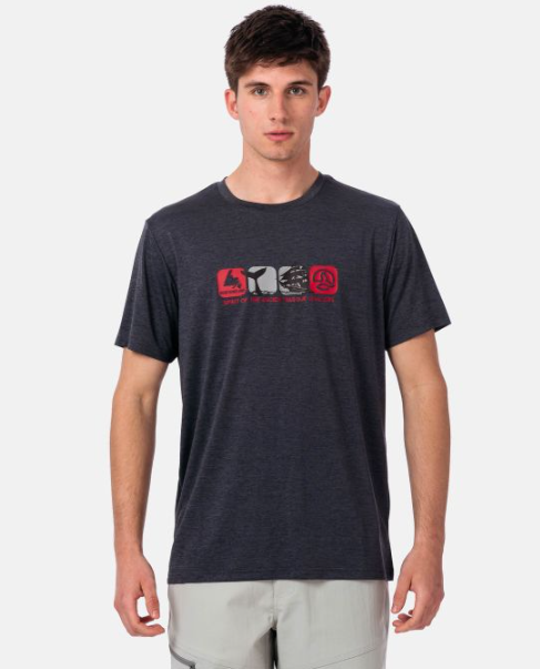 CAMISETA MANGA CORTA TRANSPIRABLE TERNUA ANTRACITA 1