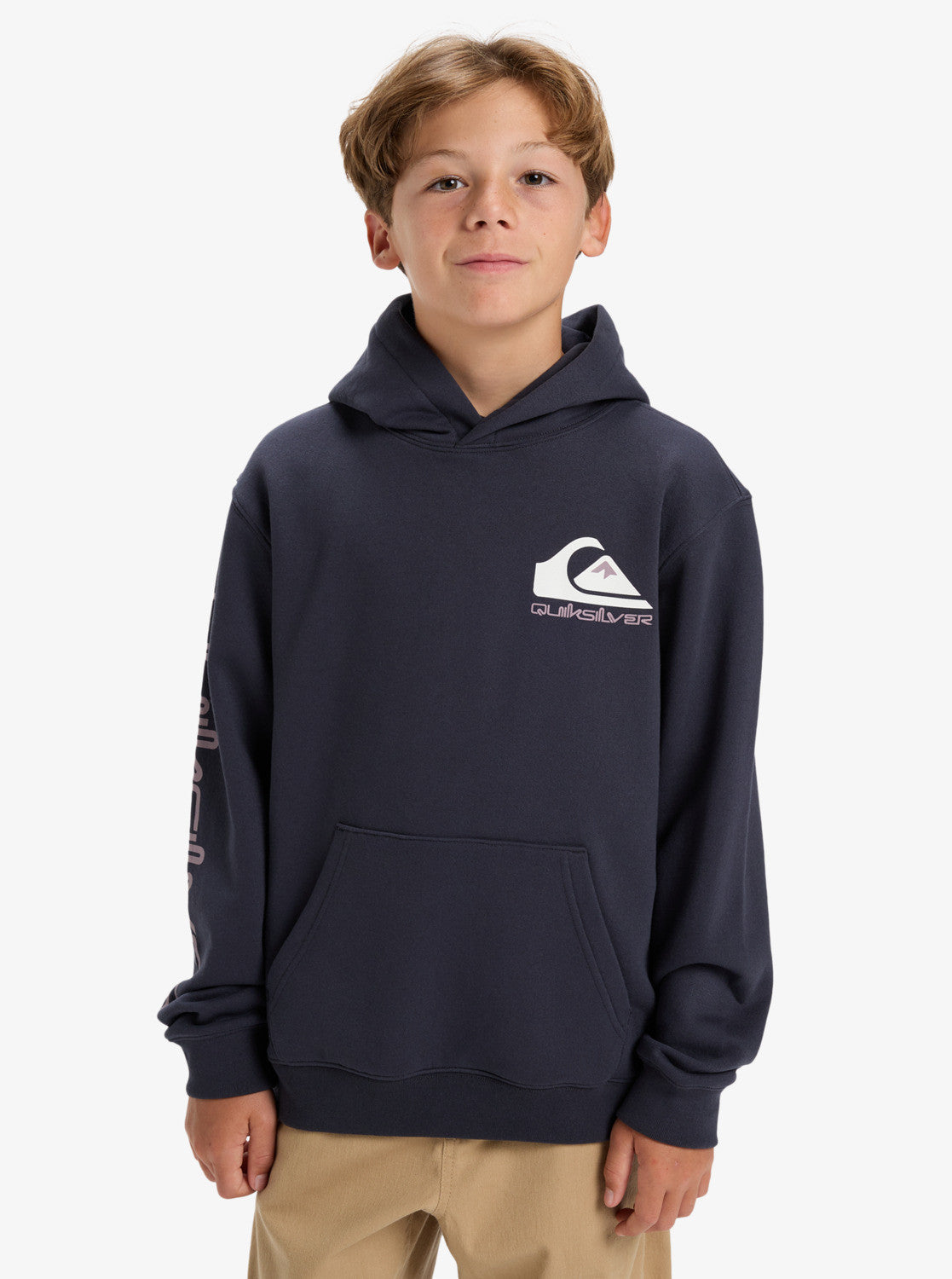 SUDADERA NIÑO QUIKSILVER CAPUCHA LOGO PECHO Y MANGA 2