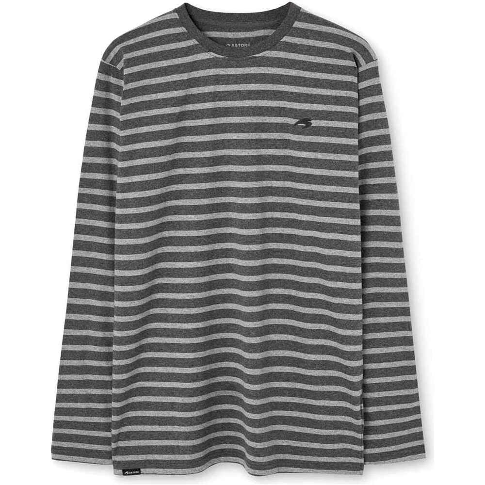 CAMISETA MANGA LARGA ASTORE PARA HOMBRE RAYAS FINAS GAMA DE GRISES 2
