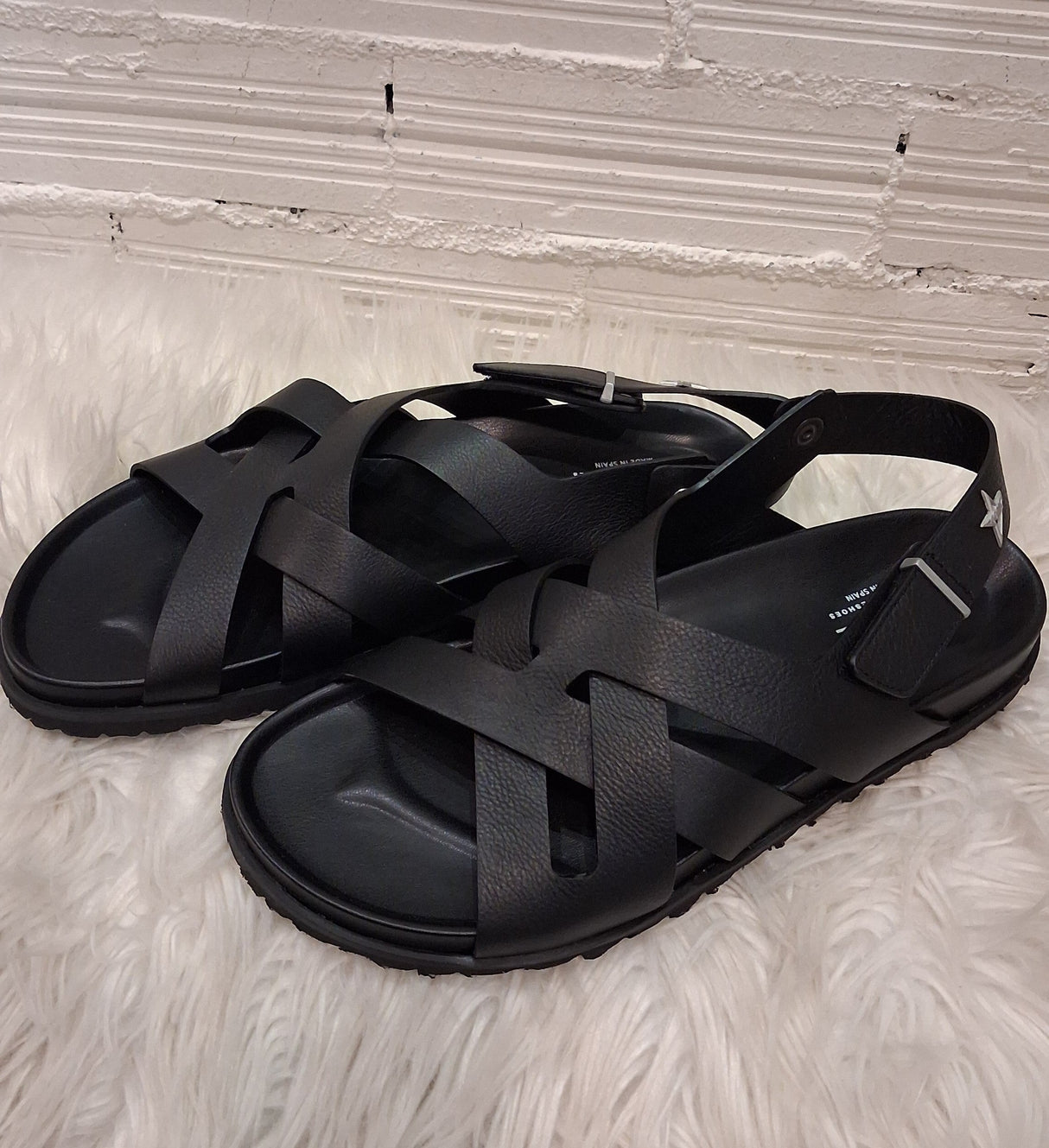 Sandalia negra hombre Cetti