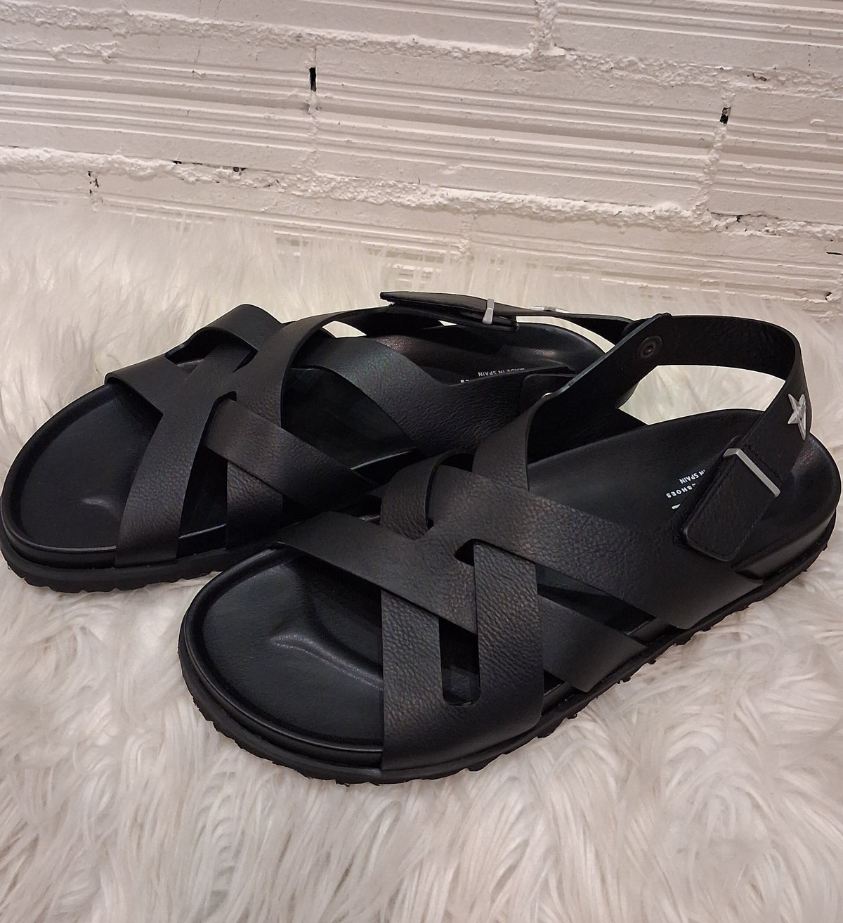 Sandalia negra hombre Cetti