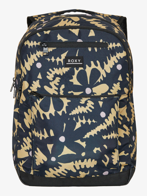 MOCHILA CORDURA ESTAMPADA FLOR ROXY NEGRO/KAI 1