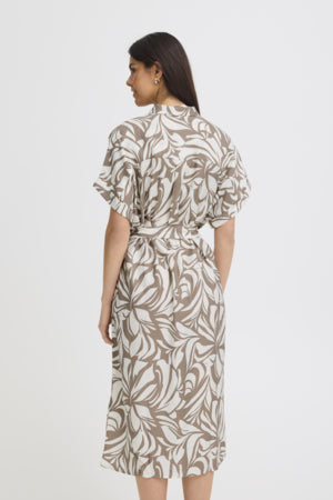 Vestido midi estampado Fransa