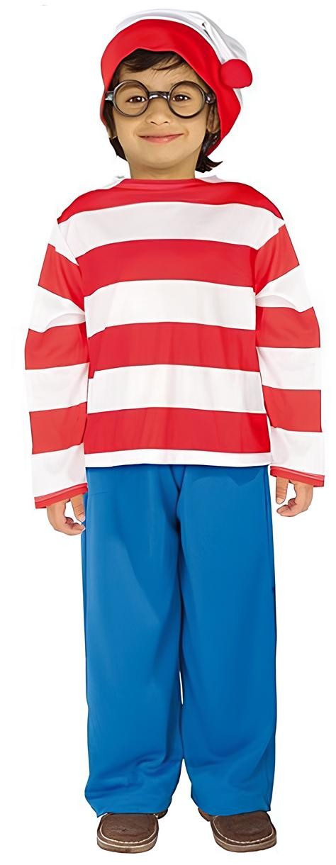 Disfraz de Wally Dónde está Wally para niño 1