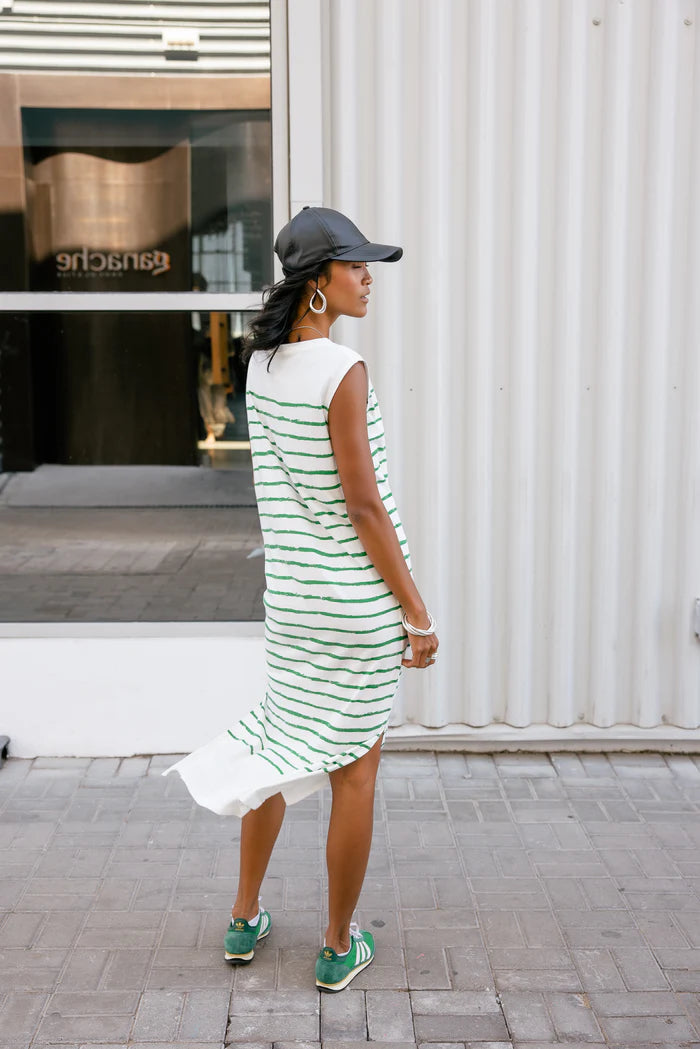 FREEMAN T. PORTER VESTIDO RAYAS VERDE REAVE SAILOR ROCK