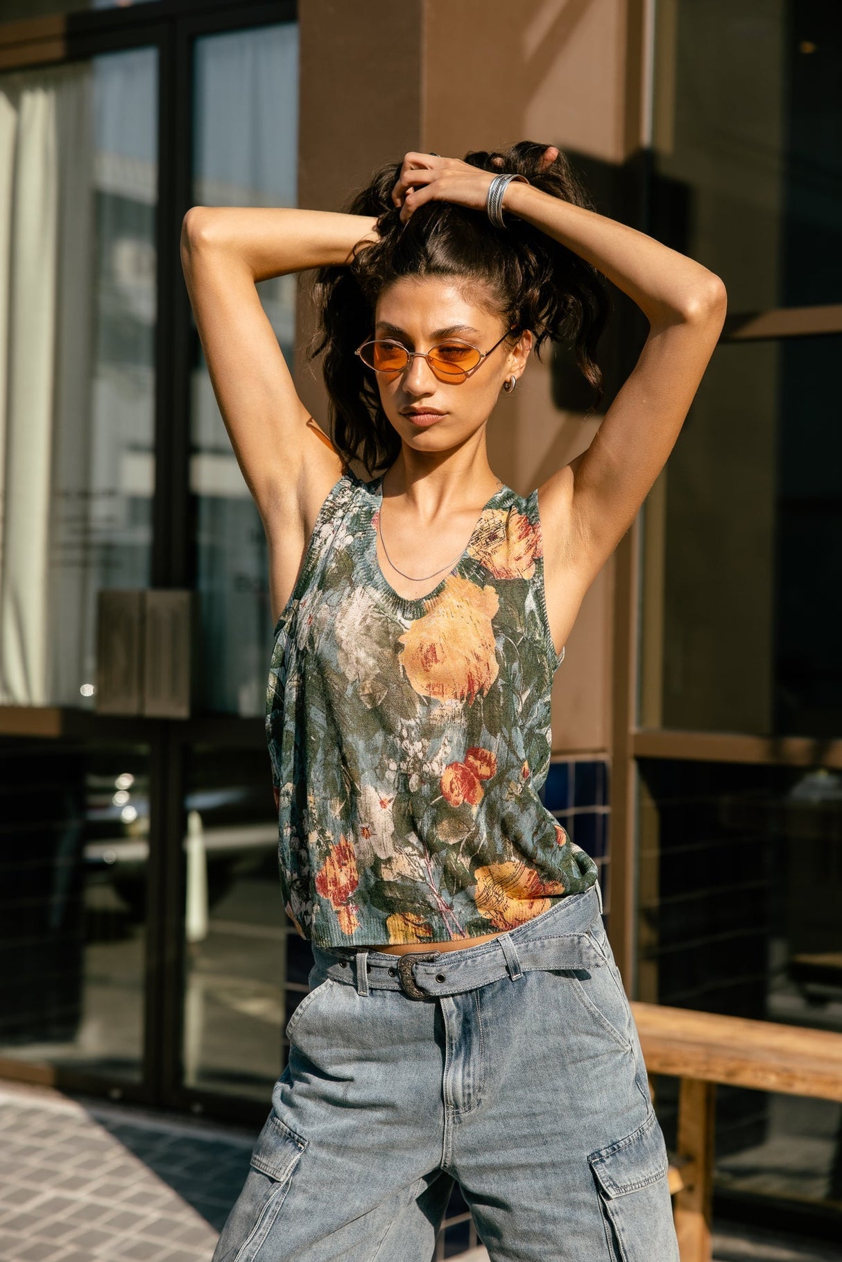 FREEMAN T. PORTER TOP ESTAMPADO DULCIA FLOWERS