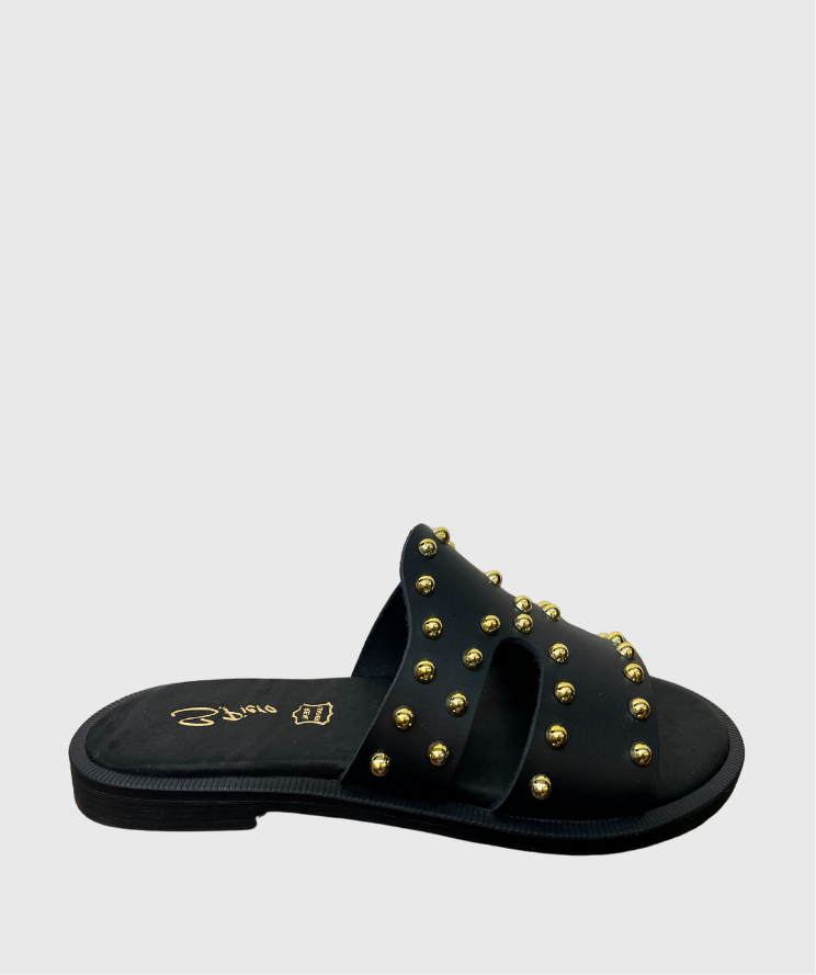 S.Piero – Sandalias de piel pala con tachas metálicas mujer 1