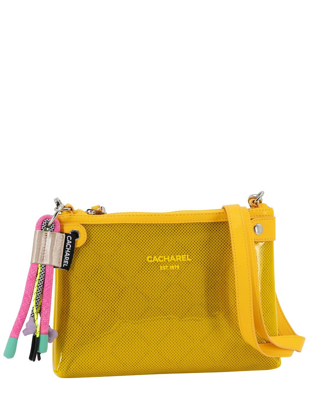 Bandolera vinilo amarillo Cacharel