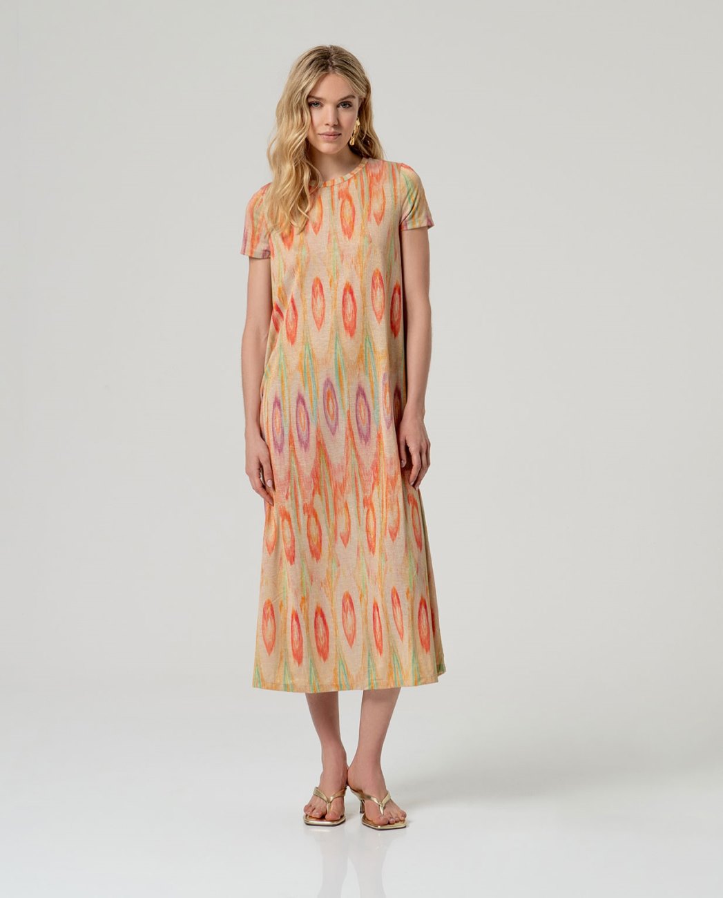 Vestido largo naranja Surkana