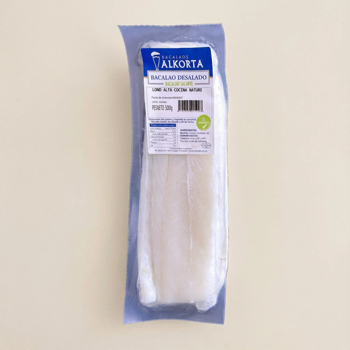 Lomo de Bacalao Desalado Gourmet Alkorta 500 g 1