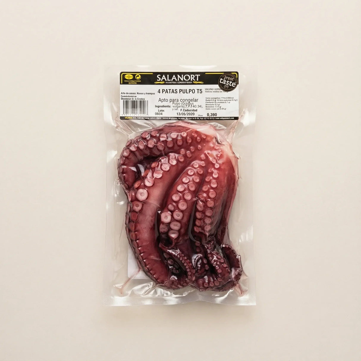 Pulpo cocido Salanort 4 patas 450 g 1
