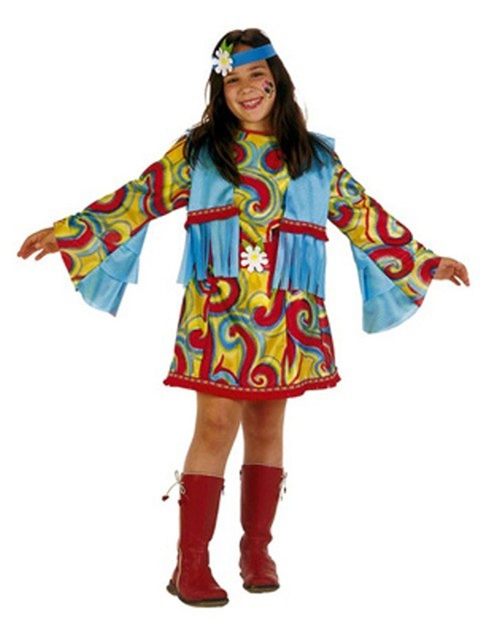 Disfraz de Hippy Sicodelia Infantil Chica 1