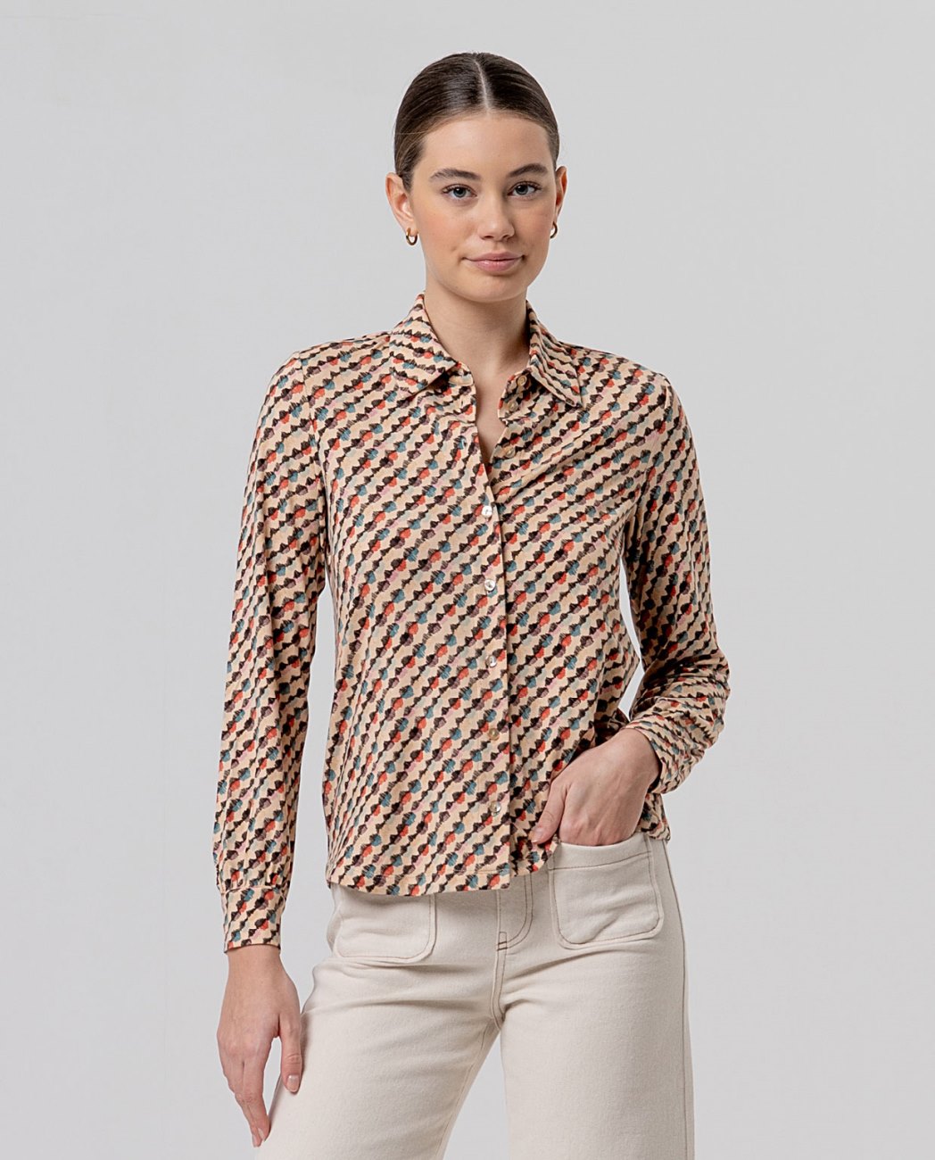 Camisa estilo ancho Crudo