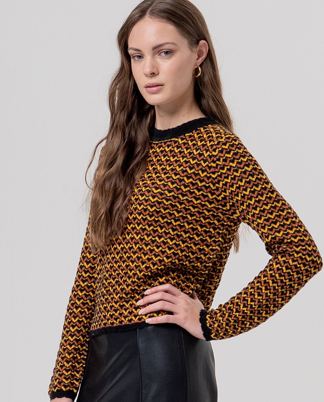 Jersey cuello redondo contextura Negro Surkana