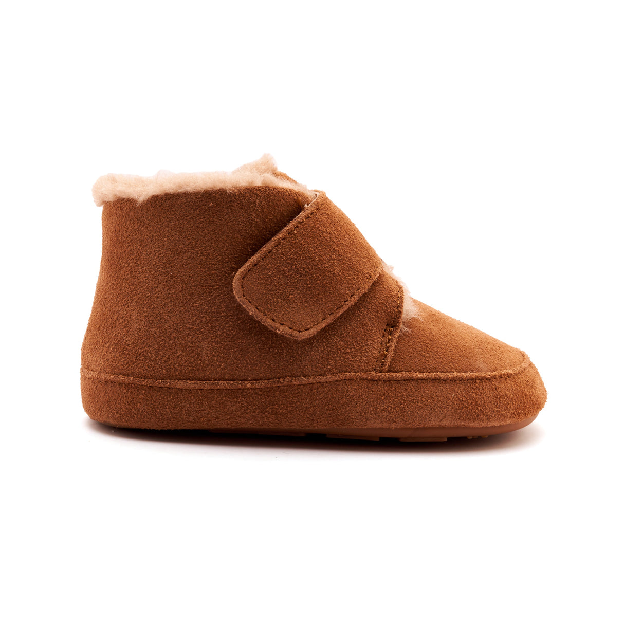 Botin respetuoso con borreguito Shloofy Tan suede 1