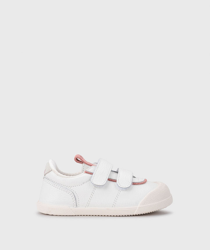 Deportiva respetuosa infantil Berlin White Rosa en horma Wide 1