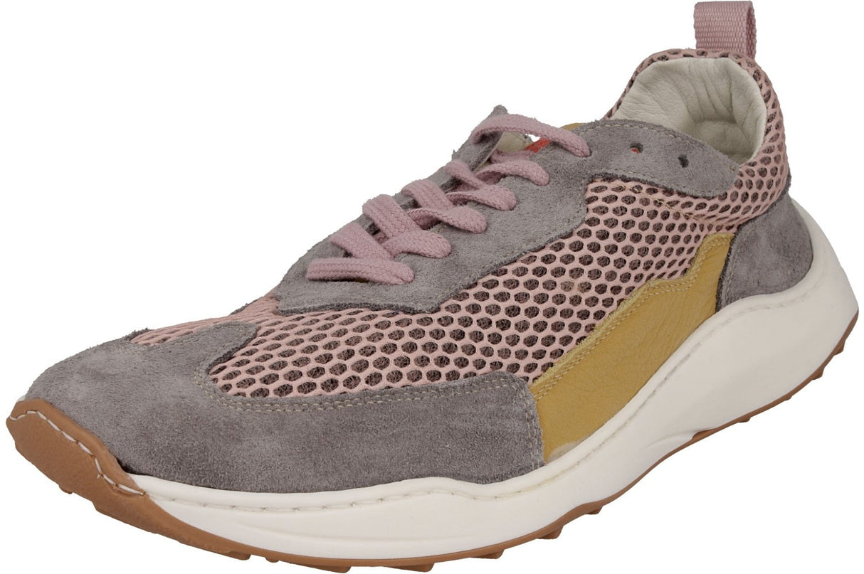 Deportiva respetuosa ADN serraje/gris/nude/mostaza 1
