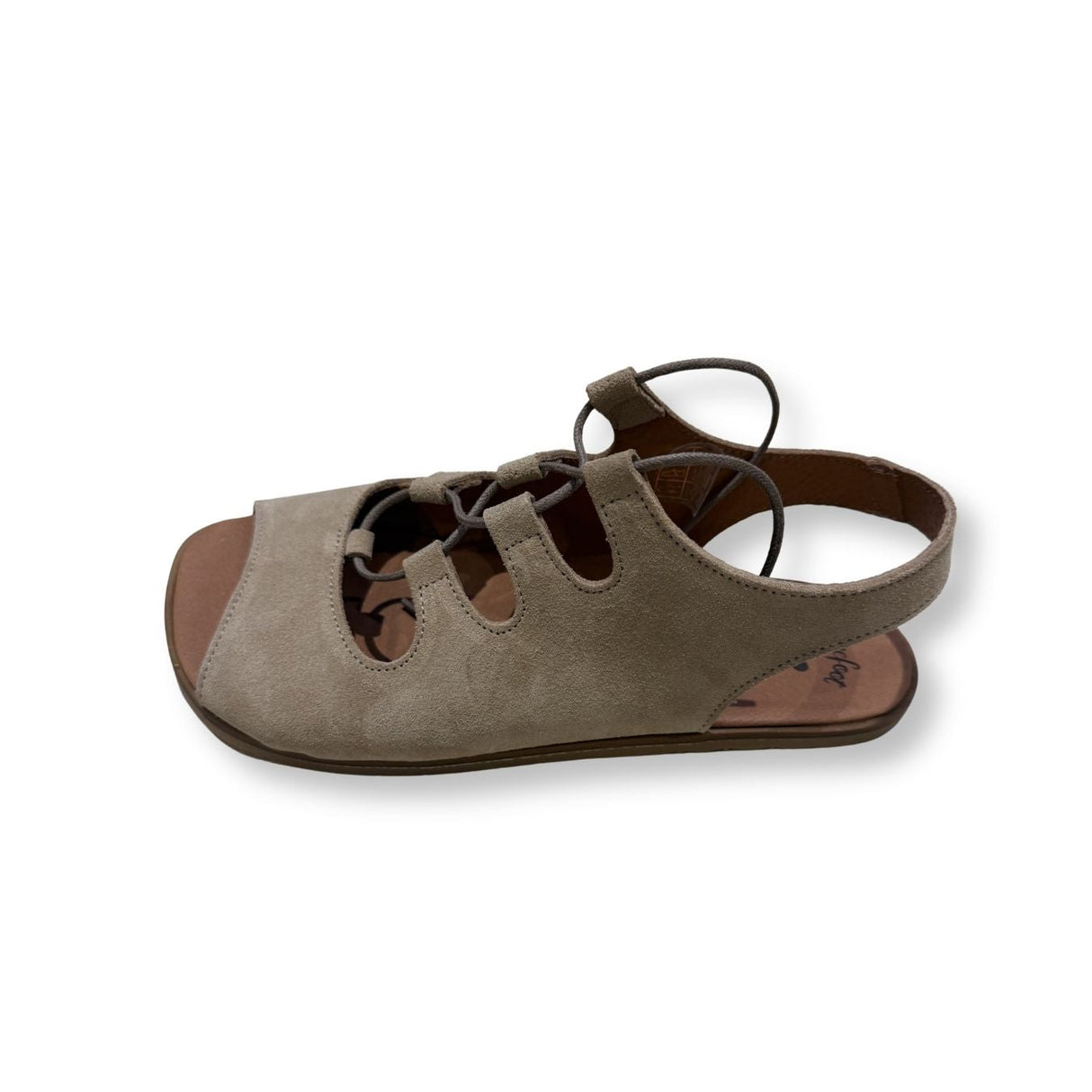 Sandalia barefoot Ebano serraje Camello 1