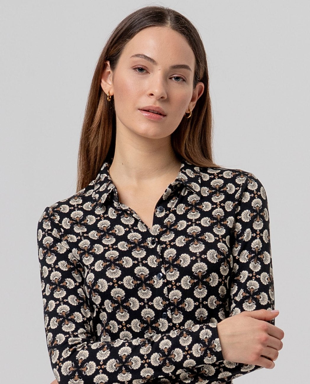 Camisa manga larga Negro