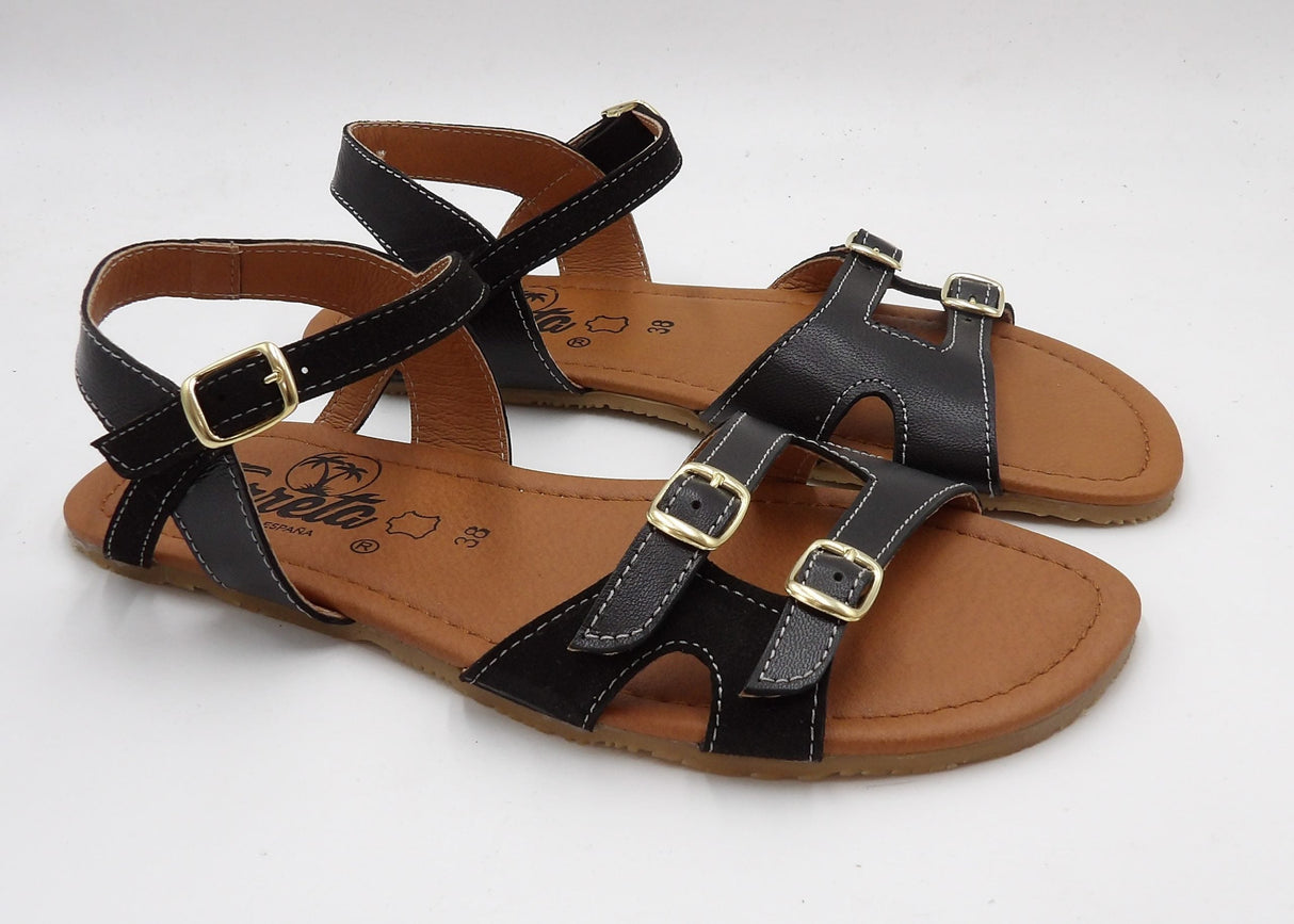 Sandalia barefoot Baix Negro 1