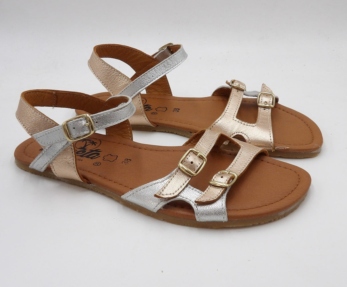Sandalia barefoot Baix Metalizado 1