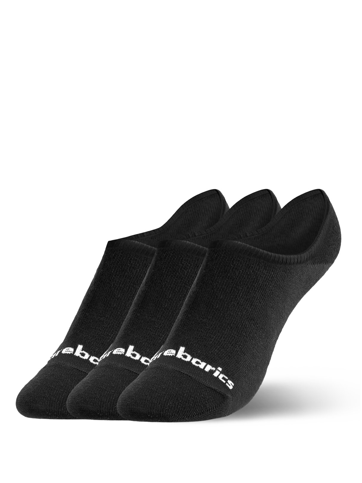 Pack de 3 pares de calcetines barefoot invisible (No Show) color Negro 1