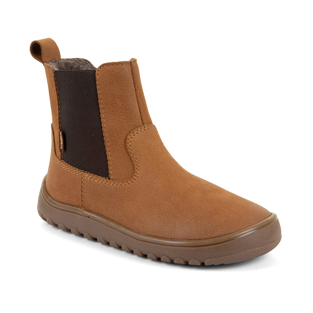 Botin barefoot Up Chelys Wool Cognac con membrana TEX 1