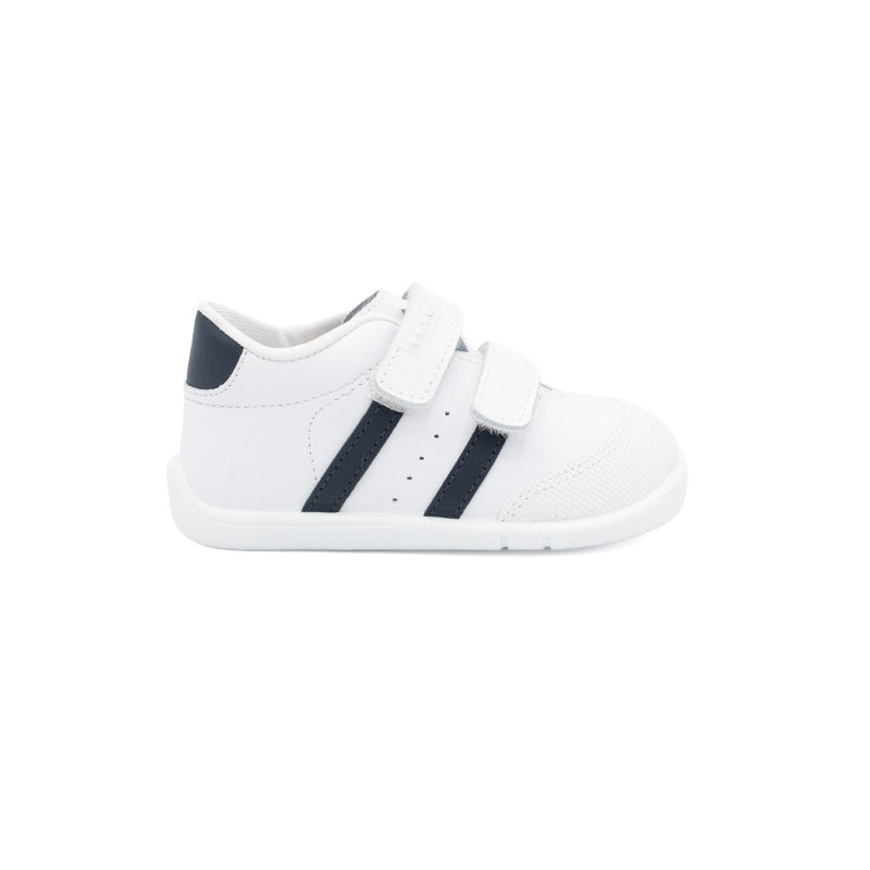 Deportiva respetuosa B500 Amancio Blanco Navy piel lavable 1