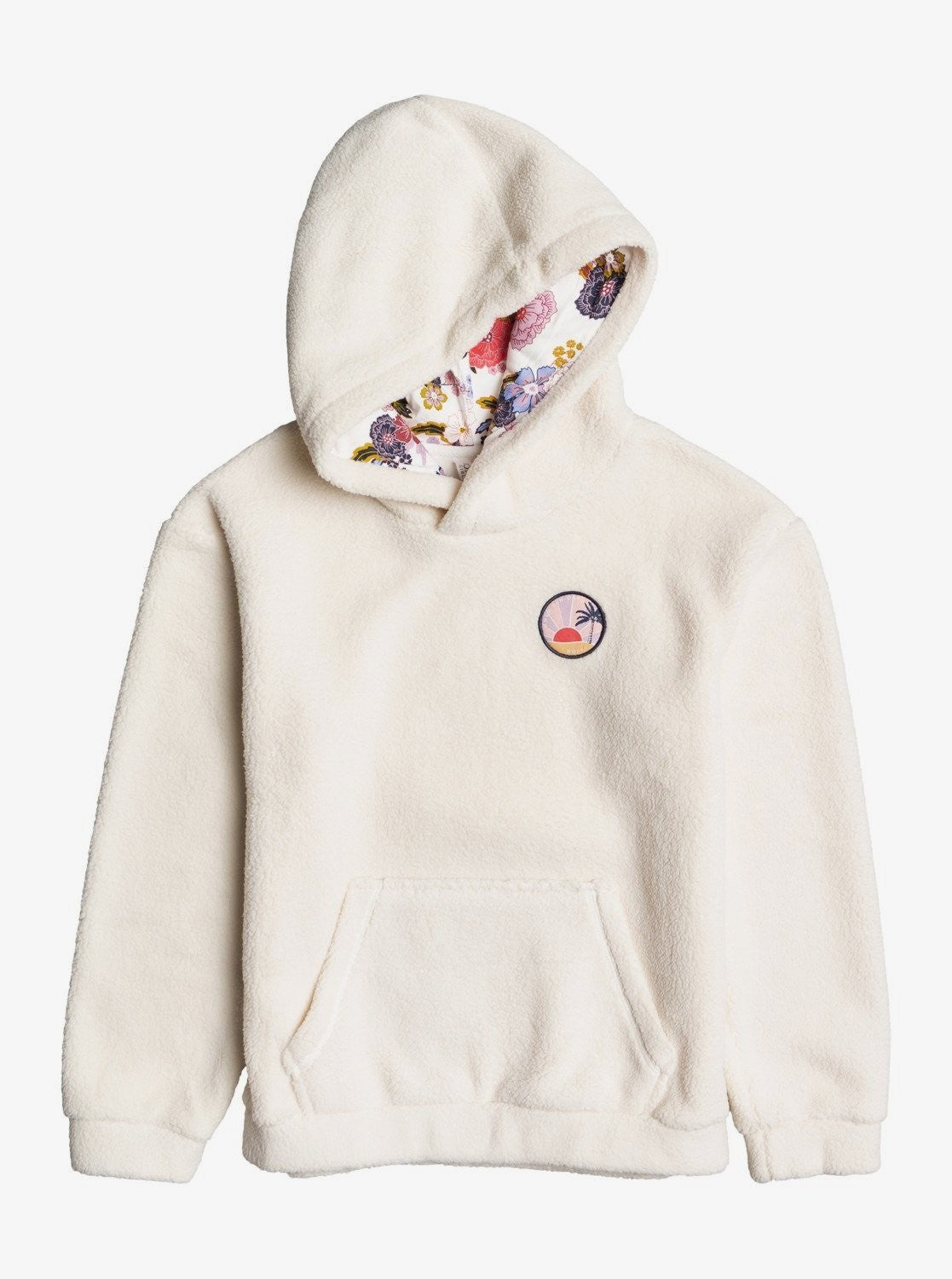 SUDADERA BORREGUITO NIÑA ROXY CON CAPUCHA BEIG 1