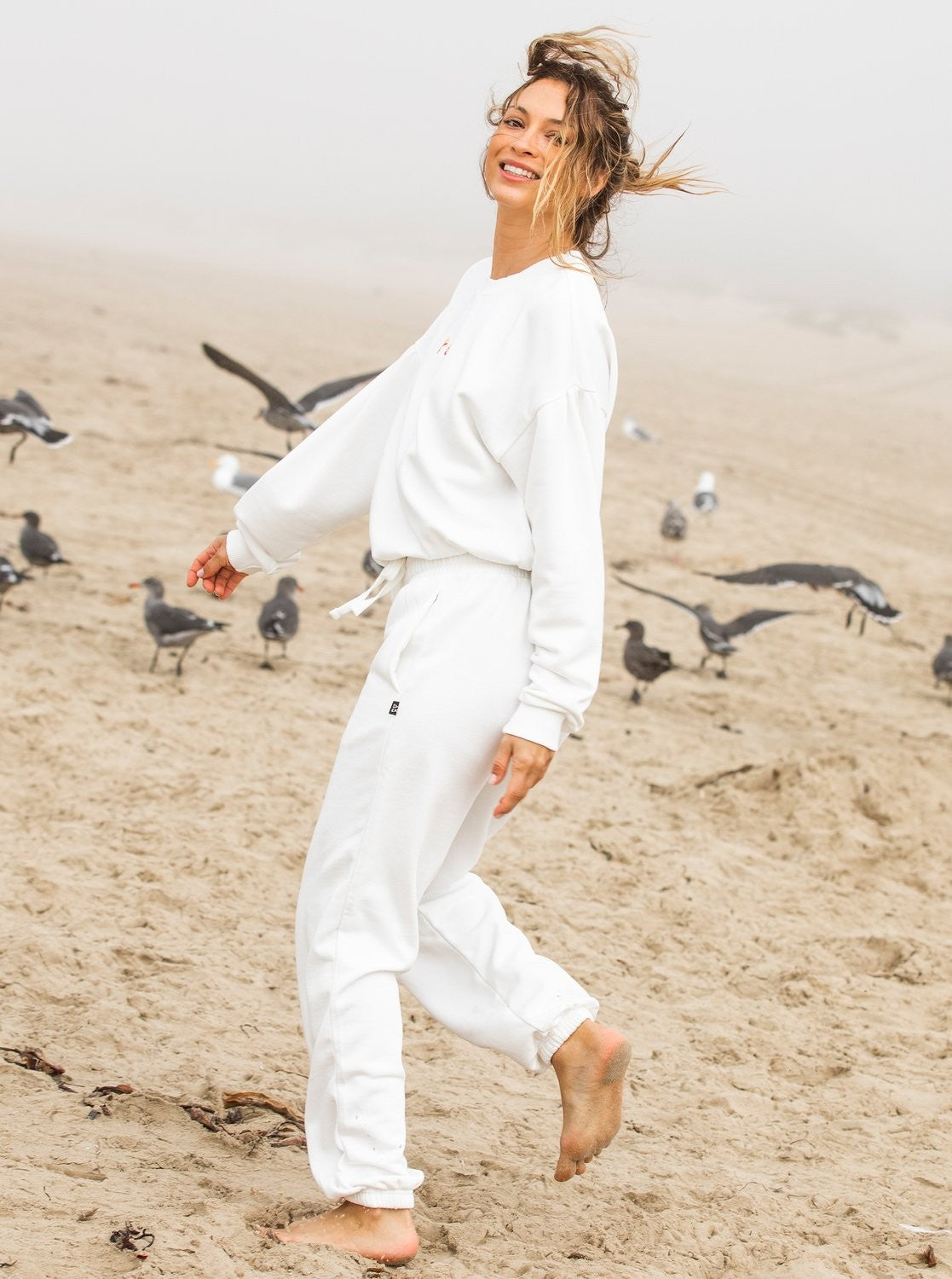 SUDADERA ROXY ALGODON CORTO BLANCO ROXY´21 1