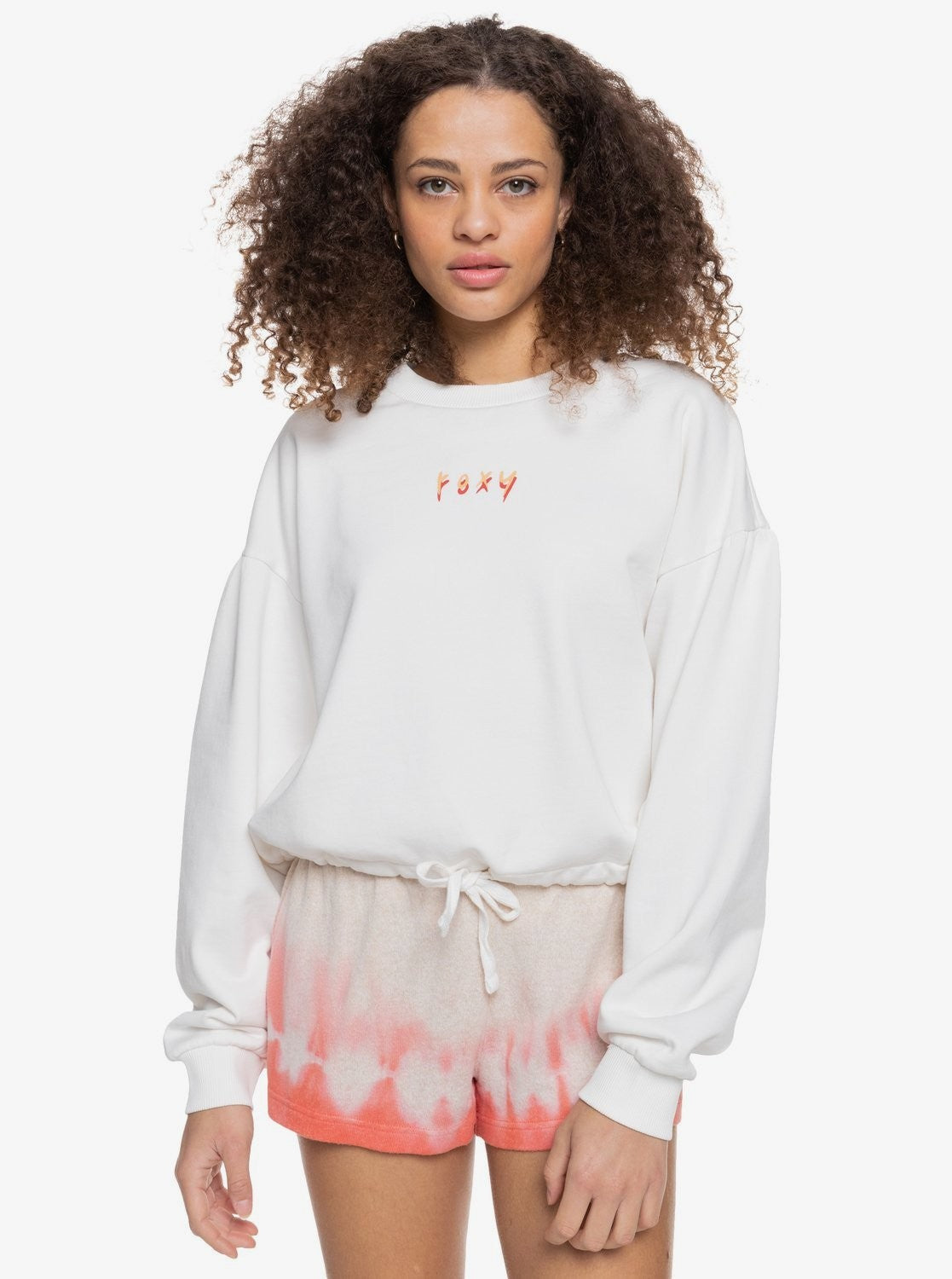 SUDADERA ROXY ALGODON CORTO BLANCO ROXY´21 2