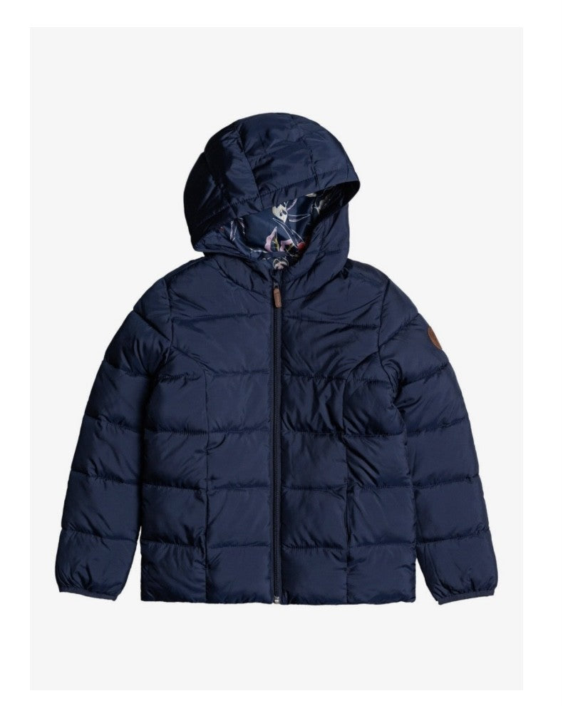 PLUMI ROXY NIÑA FORRO ESTAMPADO FLORES MARINO 2