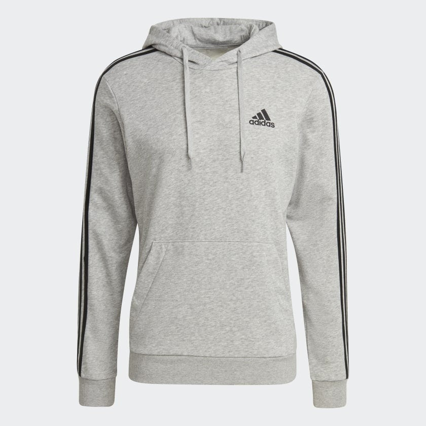 SUDADERA CON GORRO ESSENTIALS 3 FRANJAS 1
