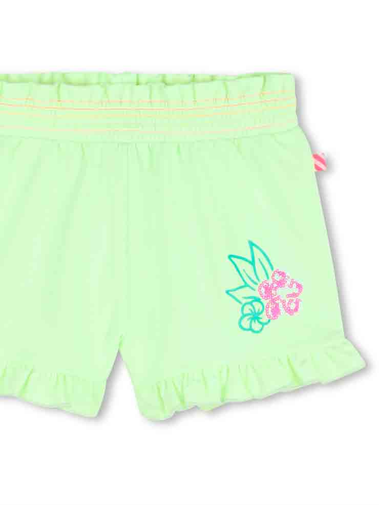 SHORT ALGODÓN VERDE LIMA VOLANTE NIÑA BILLIEBLUSH 1
