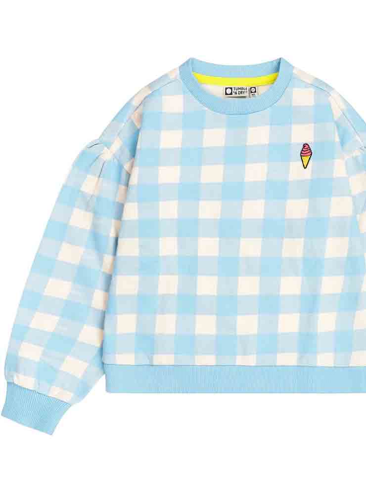 SUDADERA CUADROS AZUL NIÑA TUMBLE´N DRY 1