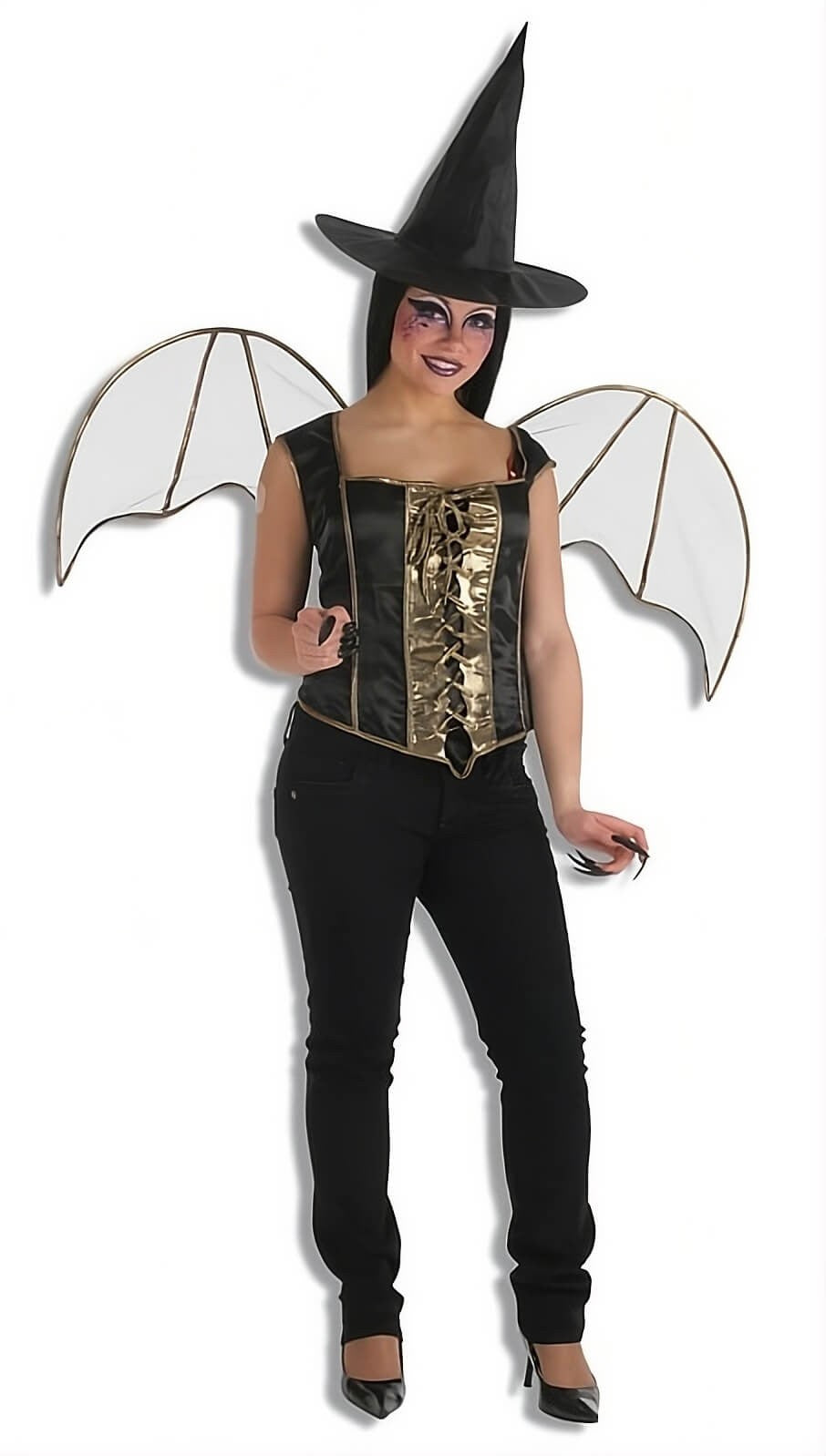 Set de Hechicera Oscura: Corpiño, Alas de Murciélago y Gorro 1