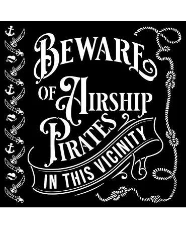 STENCIL Stamperia 30x30cm LADY VAGABOND LIFESTYLE Piratas 1