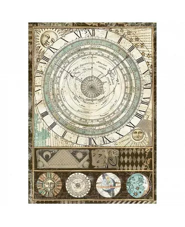 Papel arroz Stamperia A4 ALCHEMY Astrolabio 1
